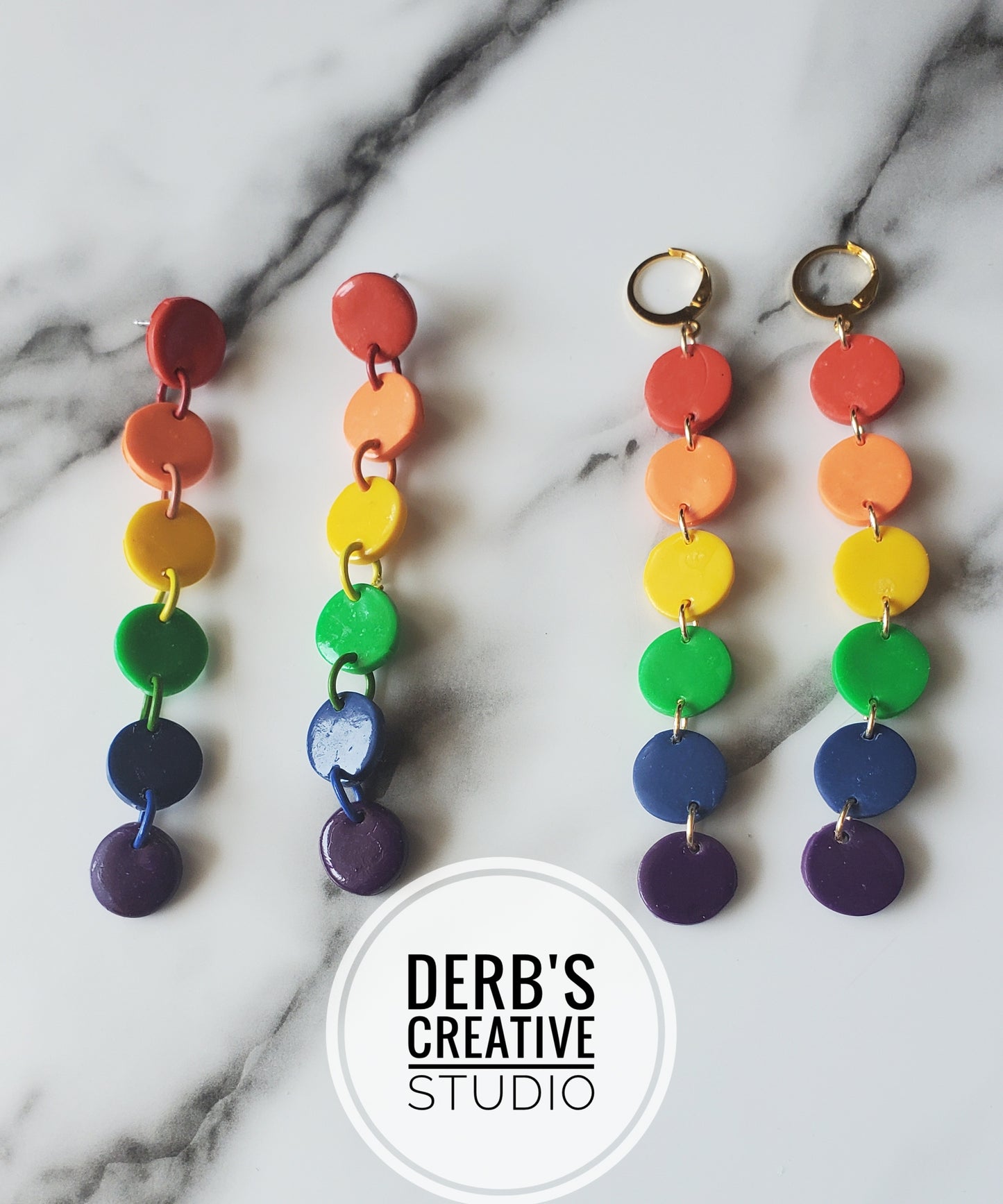 Rainbow Dangle Earring