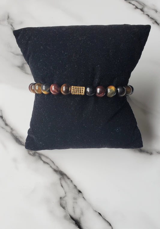 Brown Adjustable Unisex Bracelet - Handmade