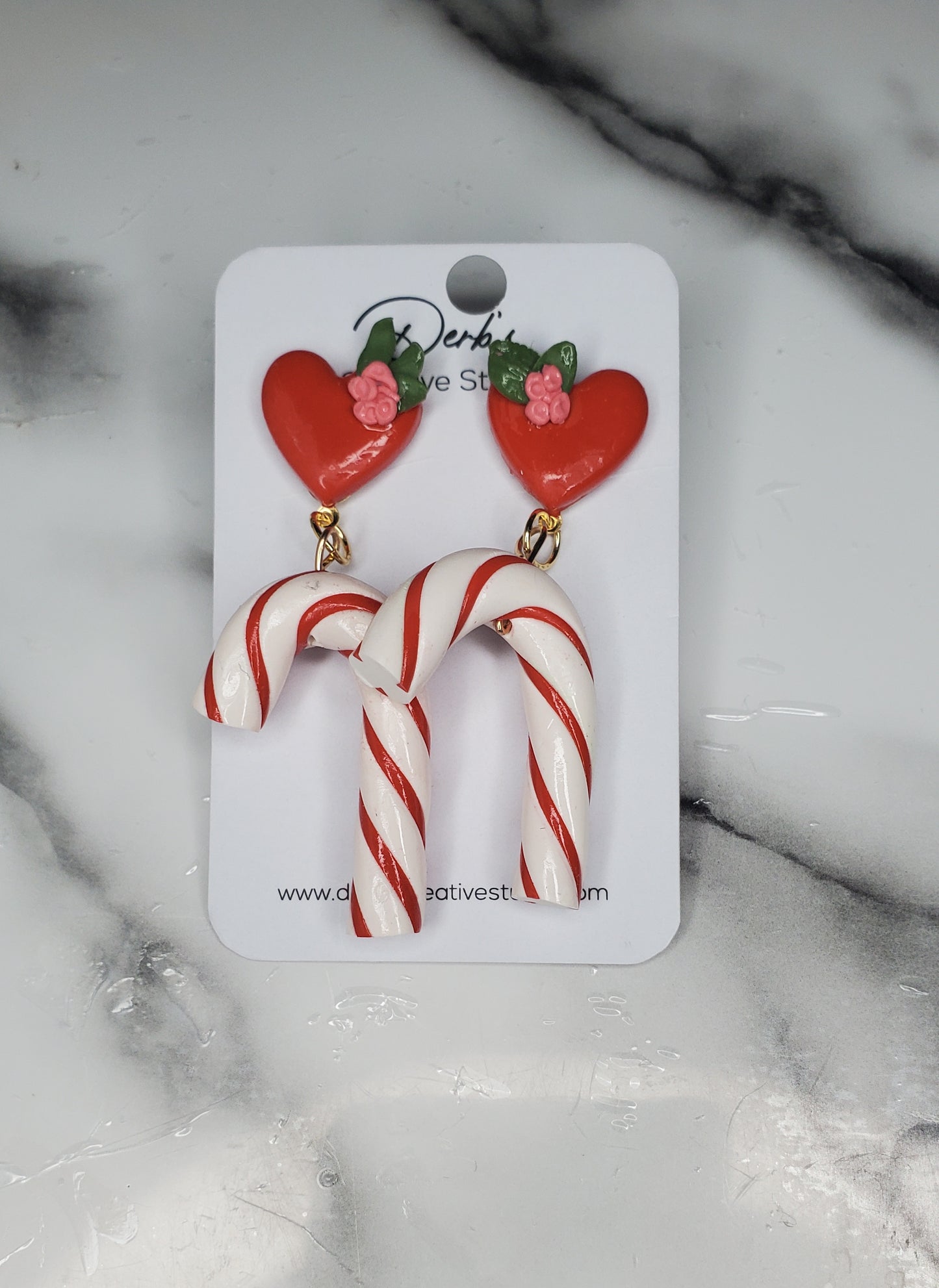 Sale Earring - Candy Cane Dangle