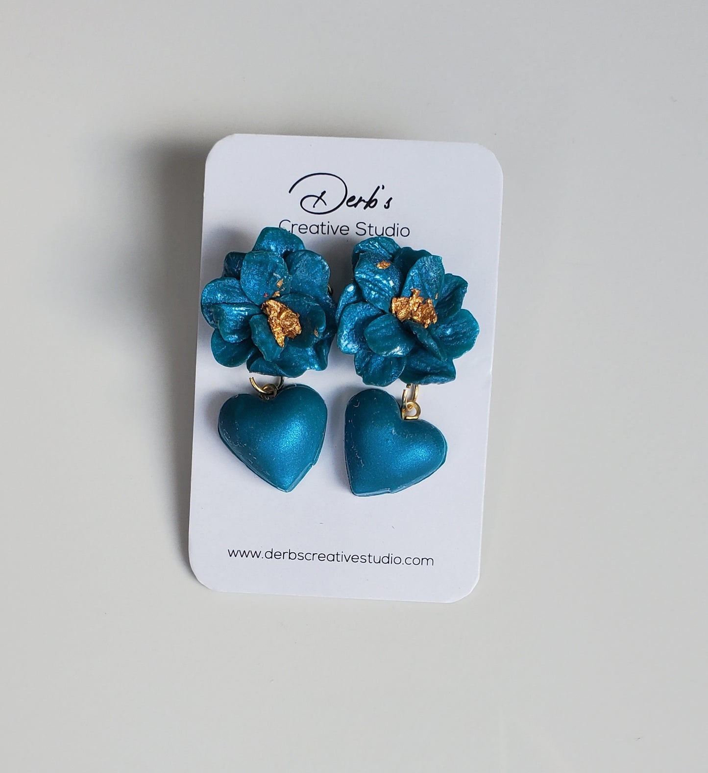 Floral Polymer Clay Drop Earring