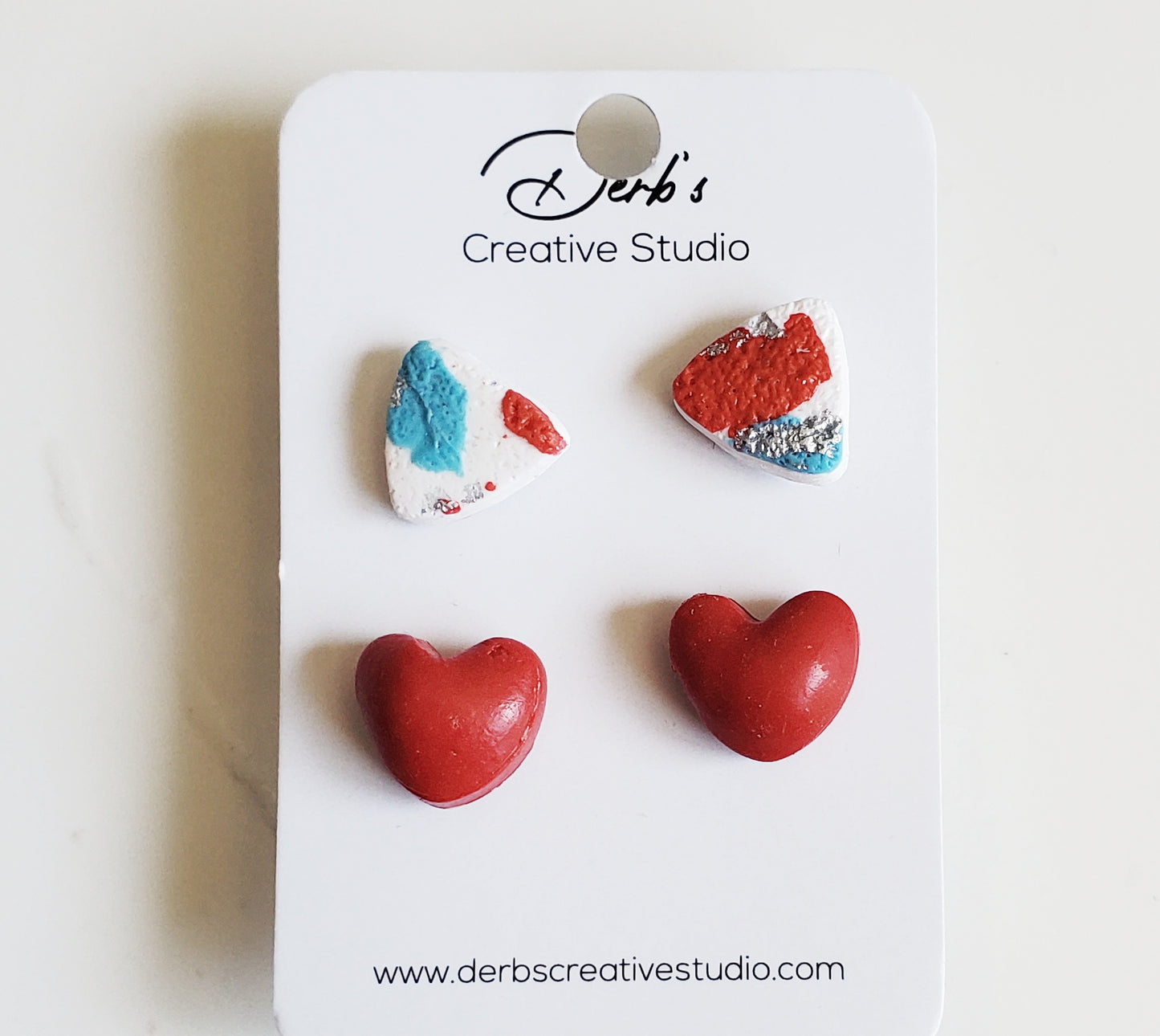 Multicolor Polymer Clay Stud Pack with Accents