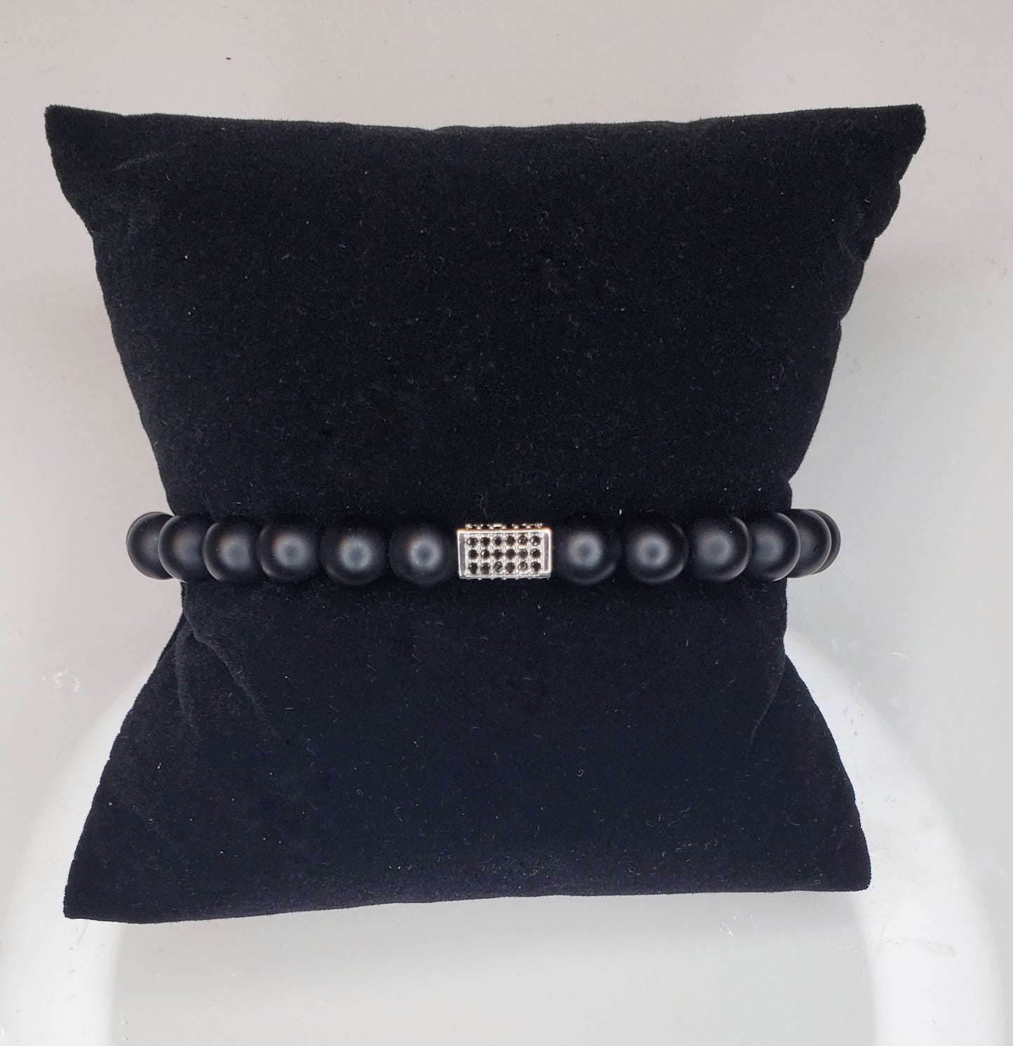 Black Adjustable Unisex Bracelet - Handmade